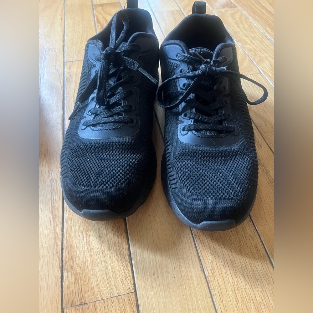 Women’s Skechers BOBS Memory Foam All Black Sneakers- Size 6.5 - Picture 8 of 12